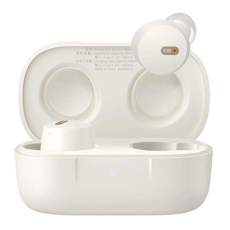 Bluetooth sluchátka Baseus Bowie E18 bílá