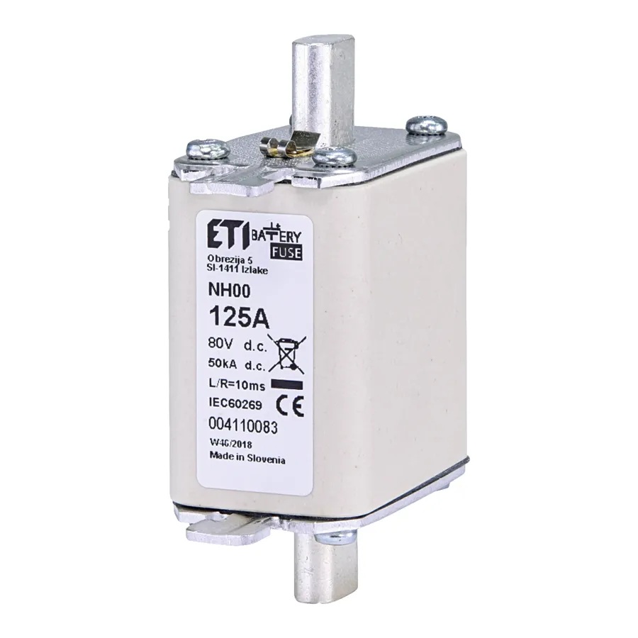 ETI nožová pojistka DC M00 gBat 125A 80V DC