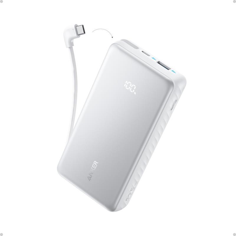 Powerbanka Anker Zolo 20000mAh, 22,5W s kabelem USB-C bílá