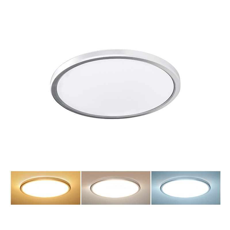 Solight LED osvětlení Acate s ochranou proti vlhkosti, IP54, 18W, 1620lm, 3CCT, 22cm, stříbrná