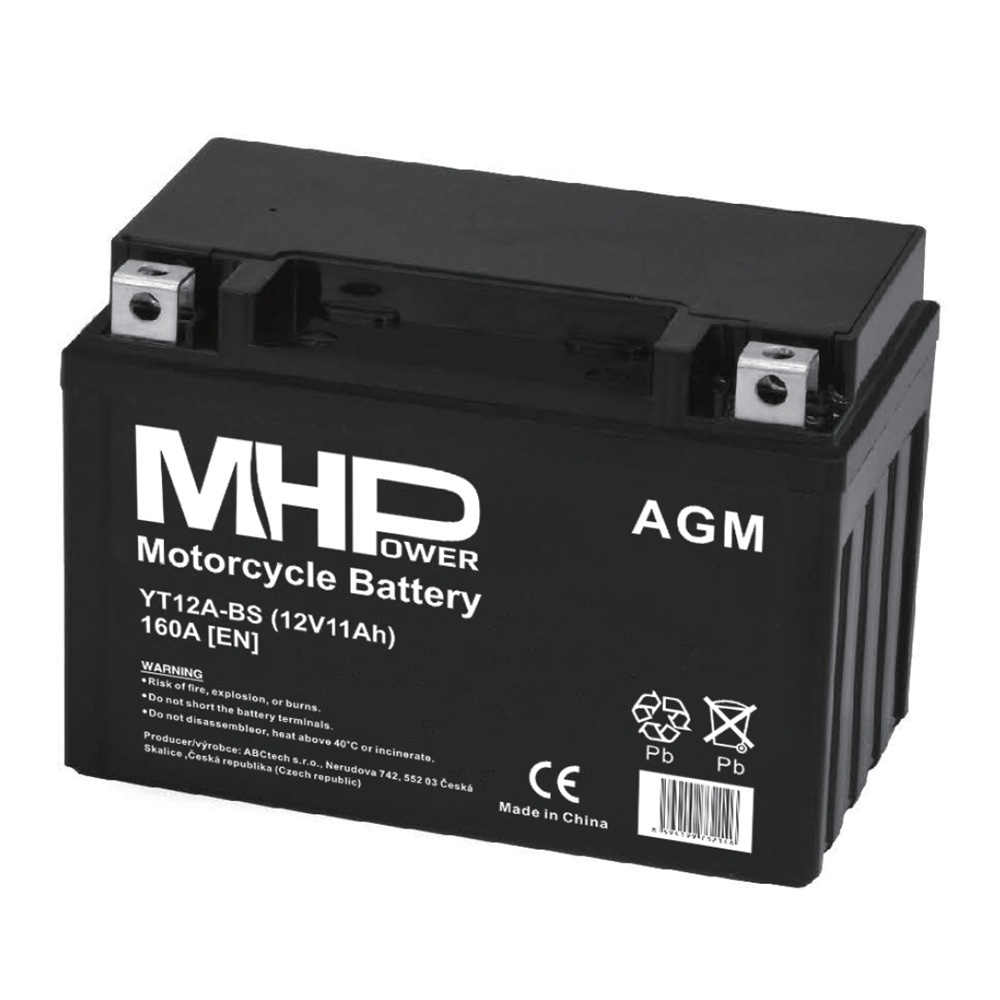 Motobaterie MHPower YT12A-BS AGM 12V, 11Ah, 160A