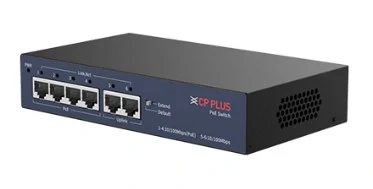 CP PLUS CP-UNW-HPU4H2-48 Čtyřportový 10/100 Mbps PoE switch s 2x 10/100 Mbps uplinkem