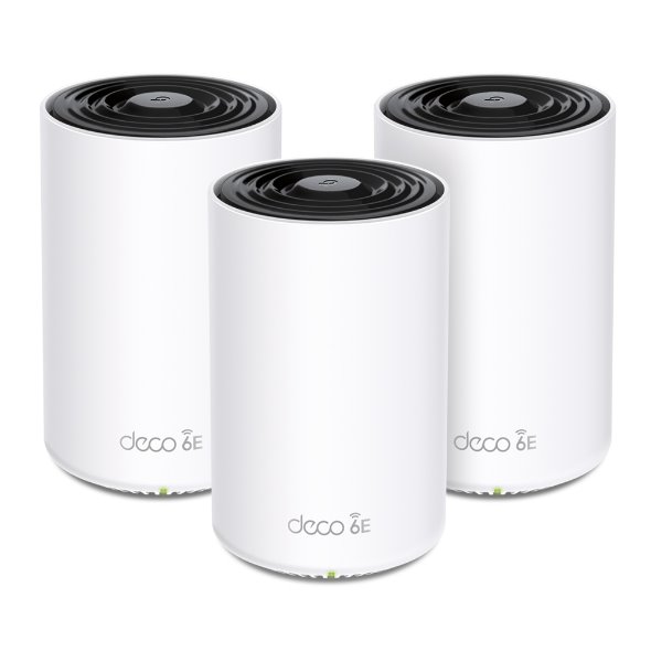 WiFi router TP-Link Deco XE75 Pro(3-pack) AXE5400, WiFi 6E, 1x 2.5GLAN, 2x GLAN / 574Mbps 2,4GHz/ 2402Mbps 5GHz/ 2402 6