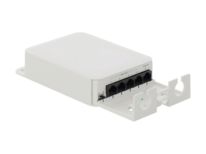 EXT-POE4-OTD LAN a PoE extender, 1x RJ-45 vstup, 4x RJ-45 výstup, LAN 10/100Mbps, vstup…