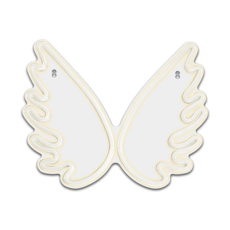 Dekorativní LED neon Křídla bílá