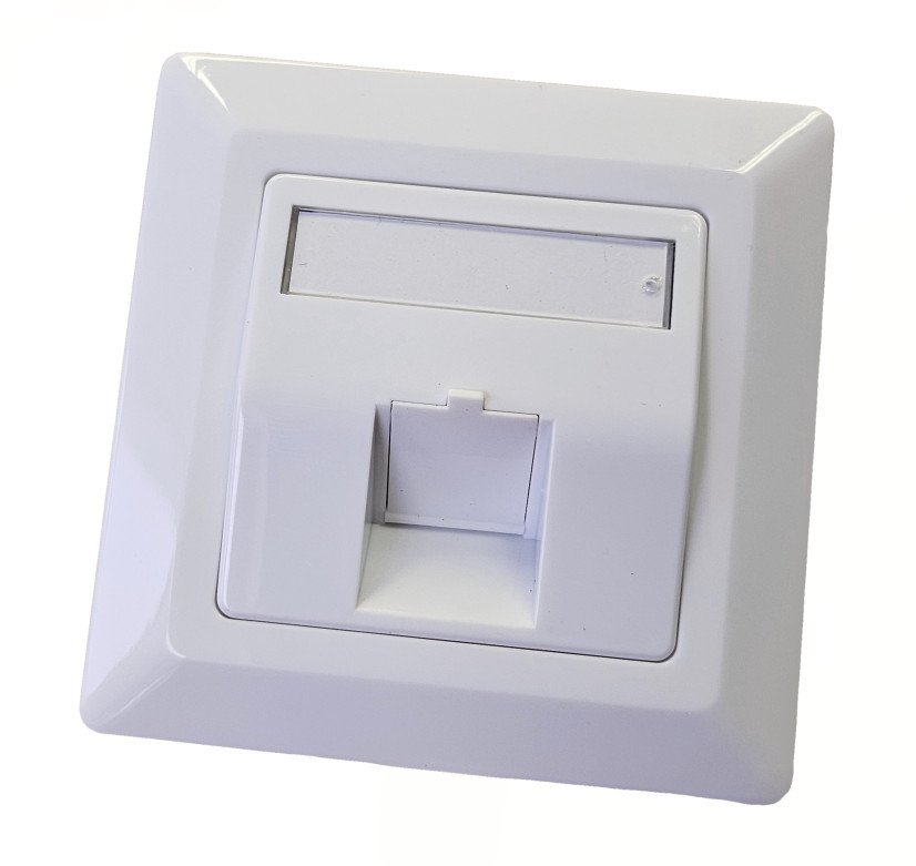 LEXI-Net   - Zásuvka neosazená universální 1 port  - 80x80  RAL 9003