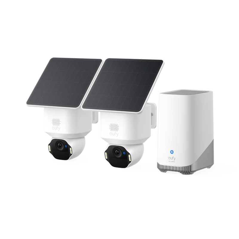 Venkovní kamera se solárním nabíjením Anker eufy E42 (sada 2ks+jednotka Homebase 3) 4K bílá